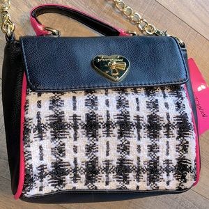 Betsey Johnson tweed purse!